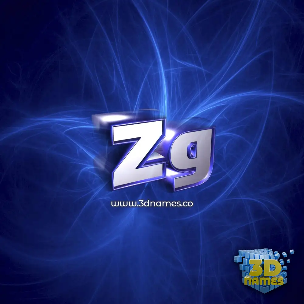 zg in Plasma style - 3D name wallpaper