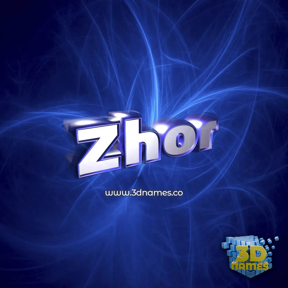 zhor in Plasma style - 3D name wallpaper