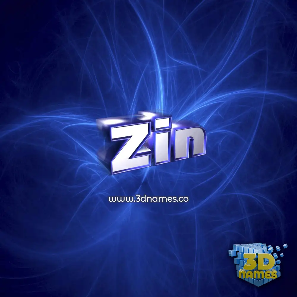 zin in Plasma style - 3D name wallpaper