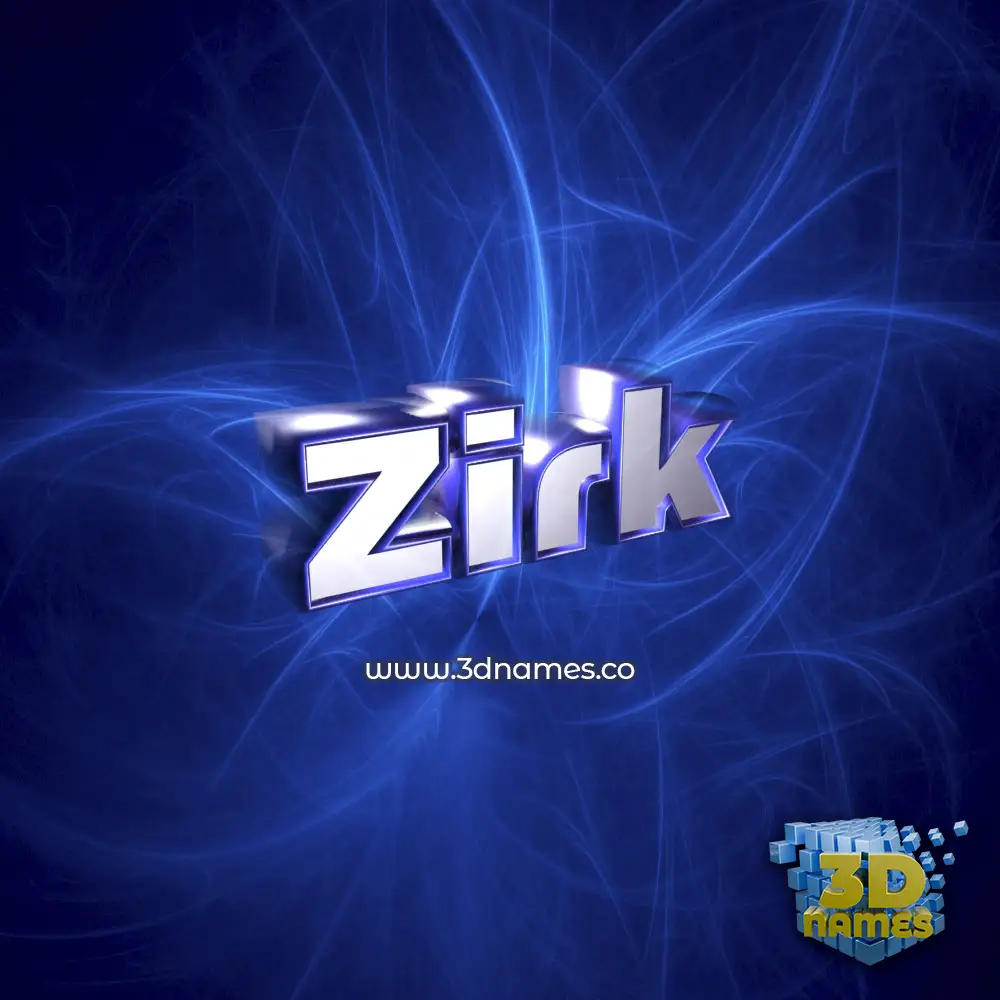 zirk in Plasma style - 3D name wallpaper
