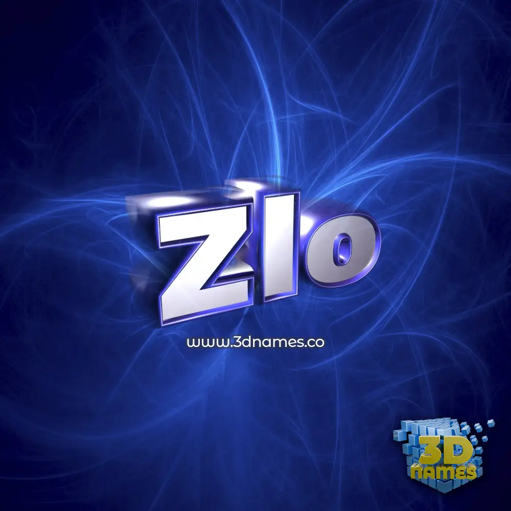 zlo in Plasma style - 3D name wallpaper