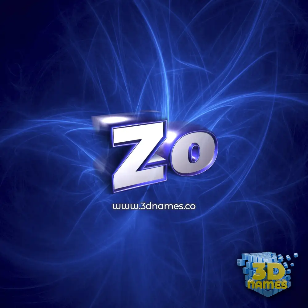 zo in Plasma style - 3D name wallpaper