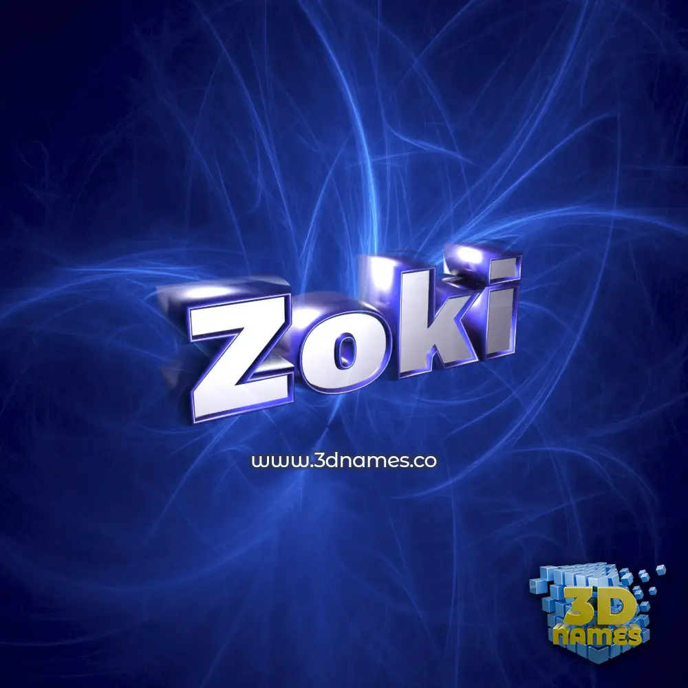 zoki in Plasma style - 3D name wallpaper