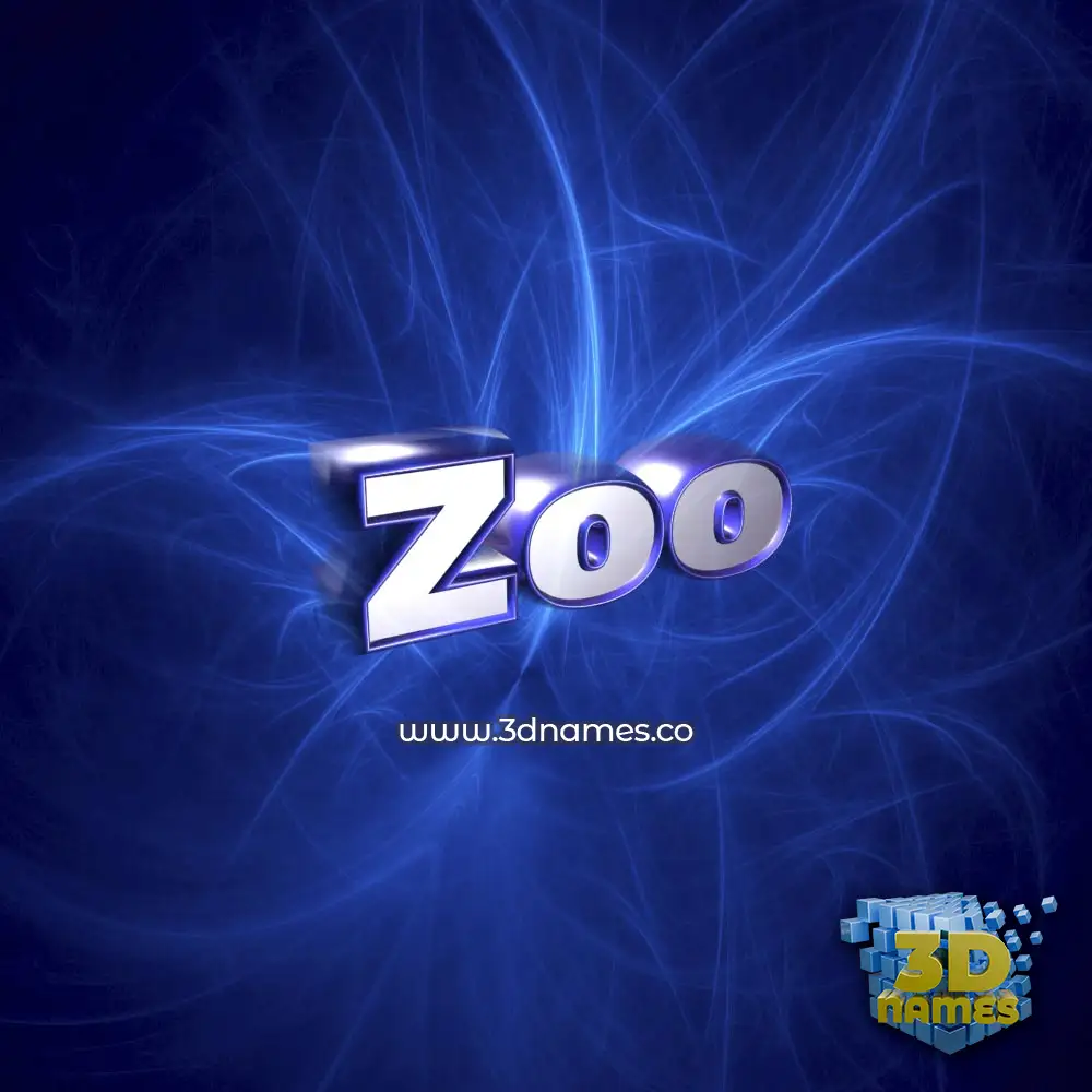 zoo in Plasma style - 3D name wallpaper