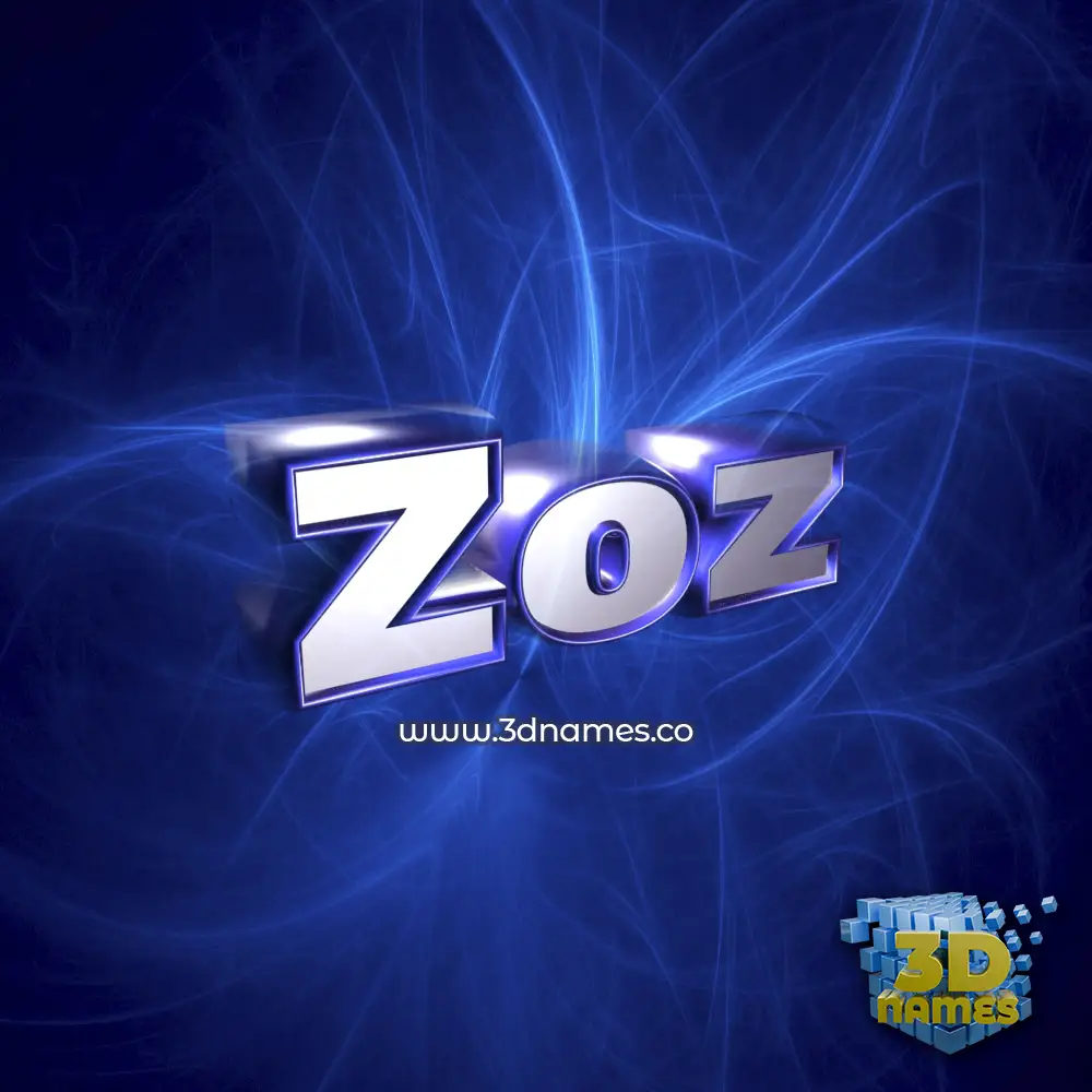 zoz in Plasma style - 3D name wallpaper