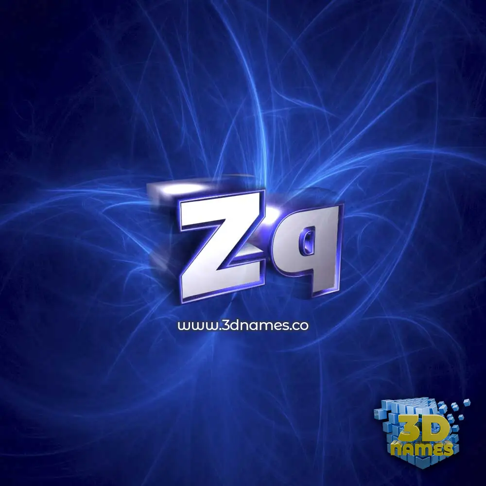 zq in Plasma style - 3D name wallpaper