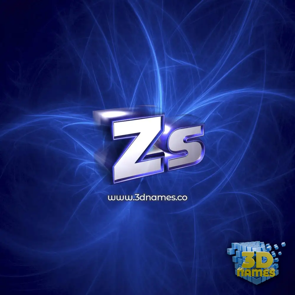 zs in Plasma style - 3D name wallpaper