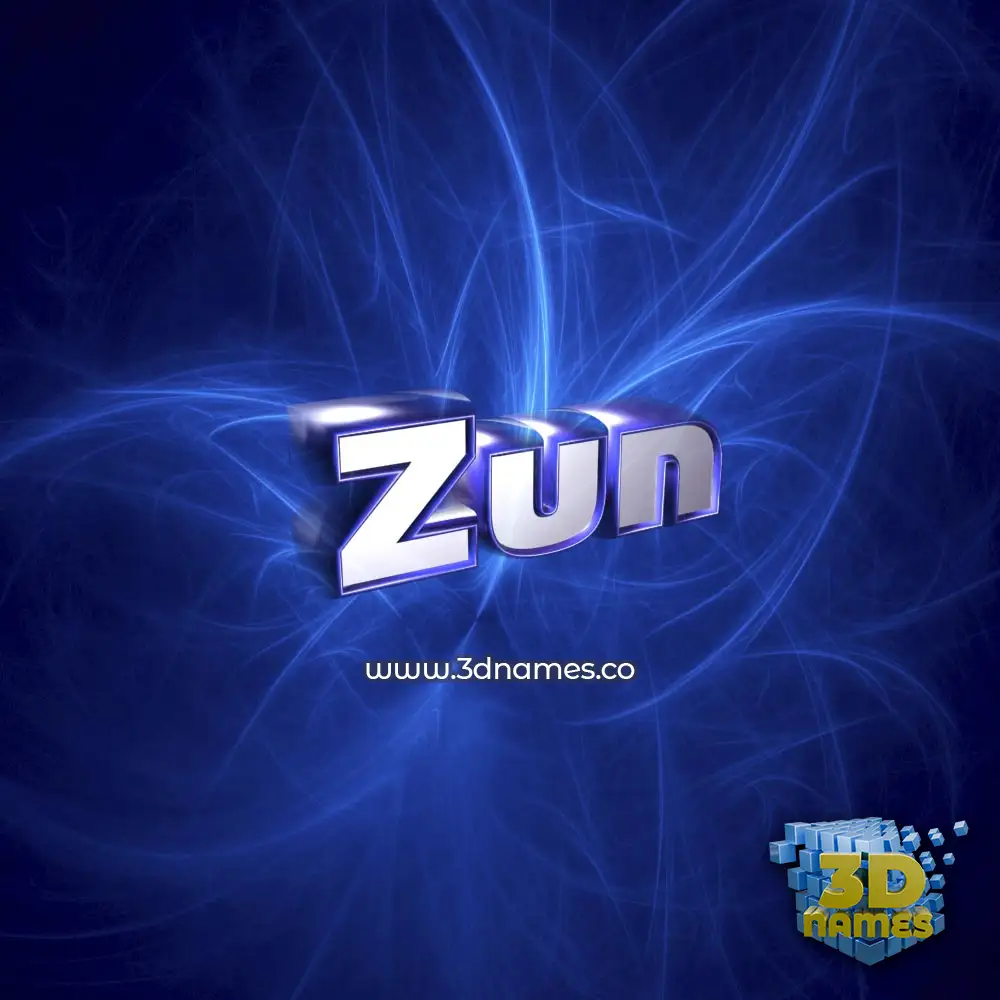 zun in Plasma style - 3D name wallpaper