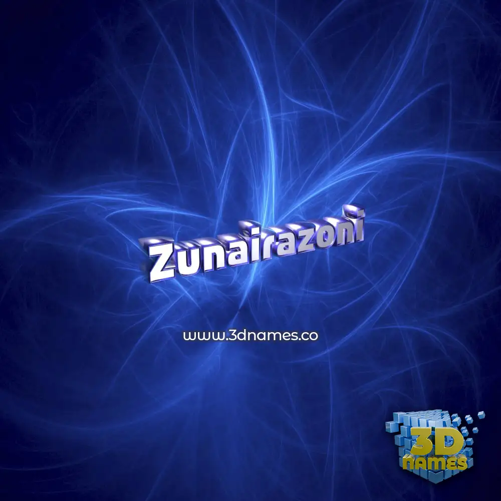 zunairazoni in Plasma style - 3D name wallpaper