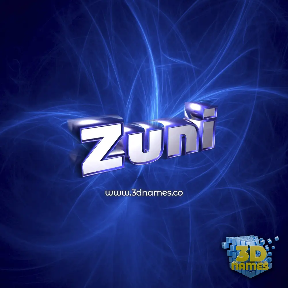 zuni in Plasma style - 3D name wallpaper