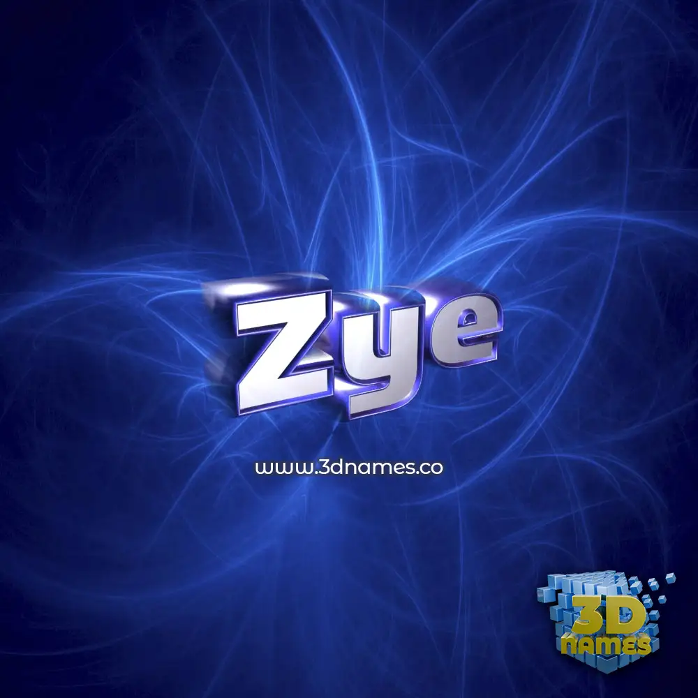 zye in Plasma style - 3D name wallpaper