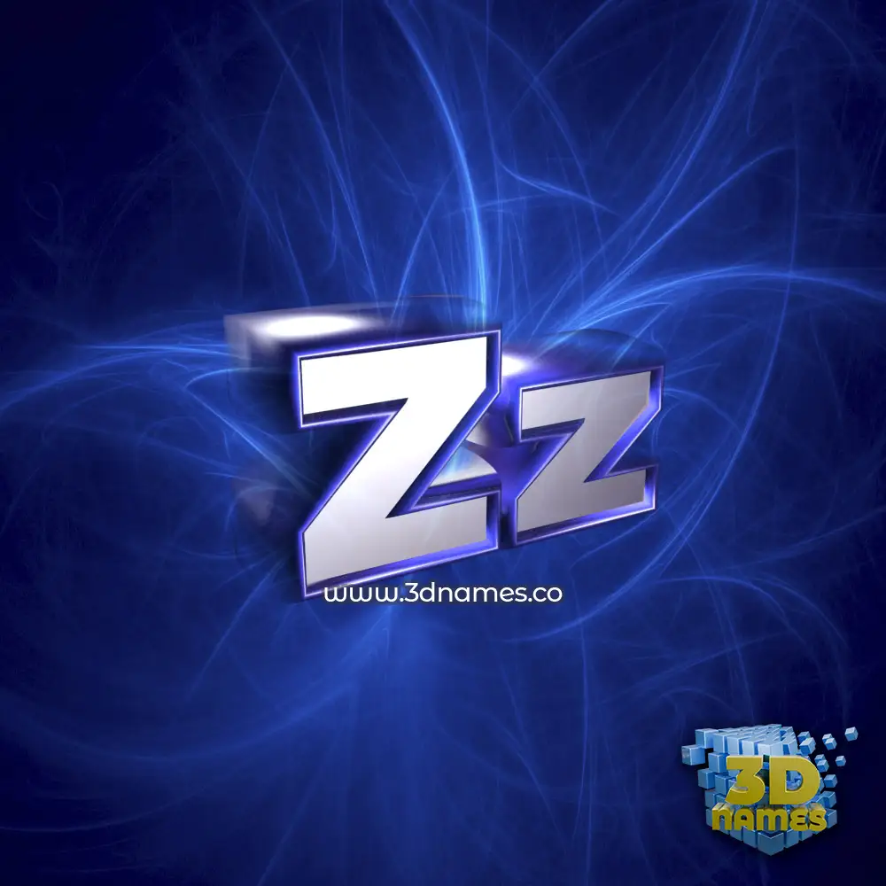 zz in Plasma style - 3D name wallpaper