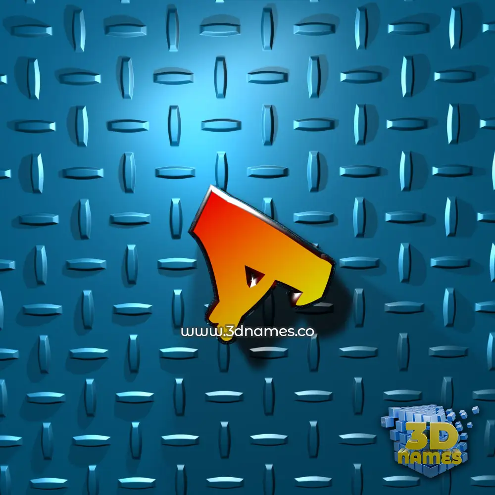 a in Grid Style style - 3D name wallpaper