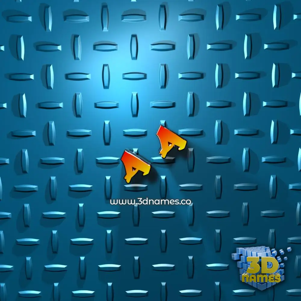 a a in Grid Style style - 3D name wallpaper