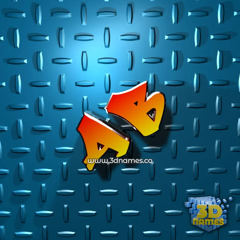ab in Grid Style style - 3D name wallpaper