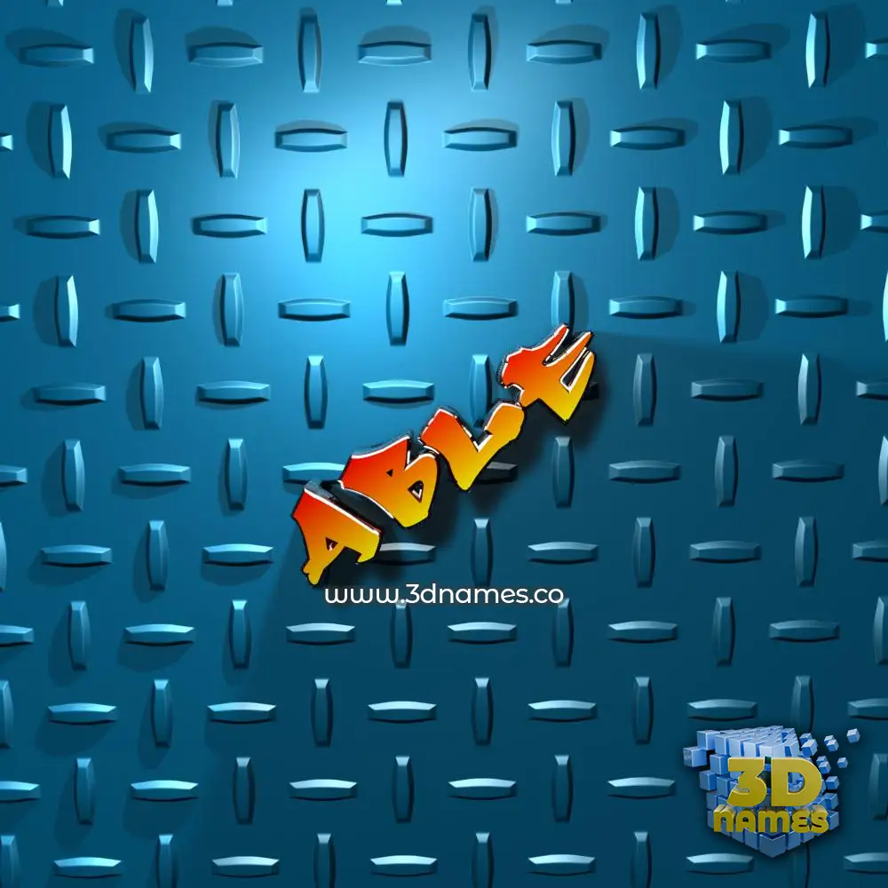 able in Grid Style style - 3D name wallpaper