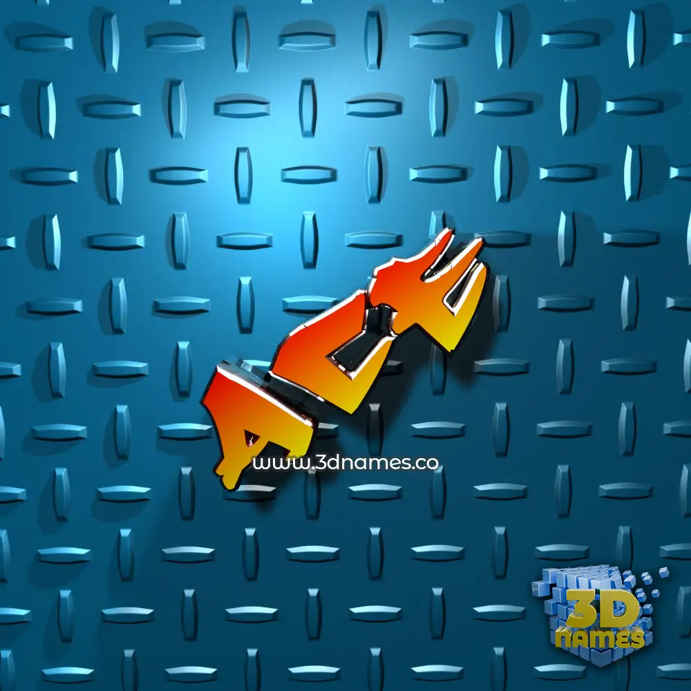 ace in Grid Style style - 3D name wallpaper