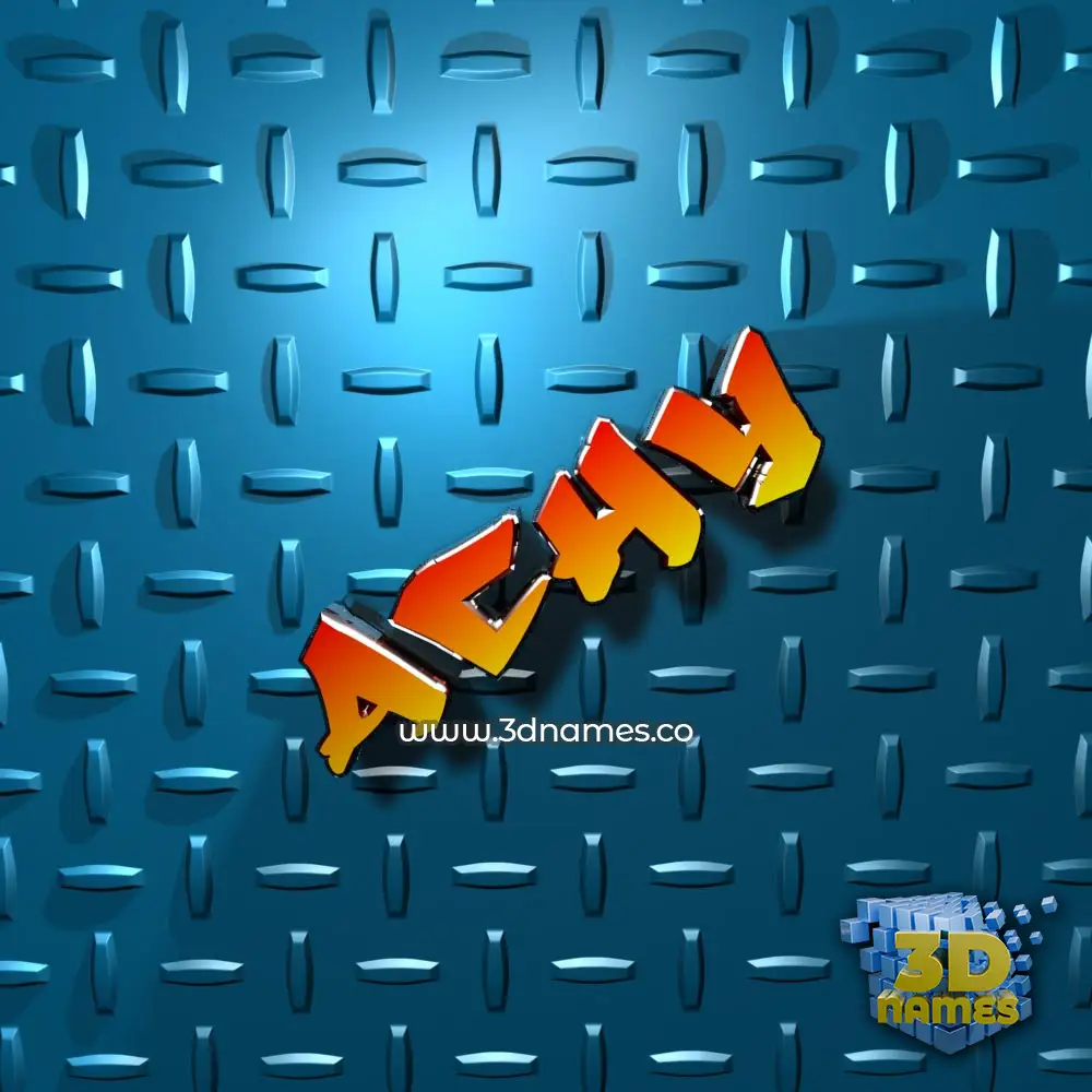 achy in Grid Style style - 3D name wallpaper