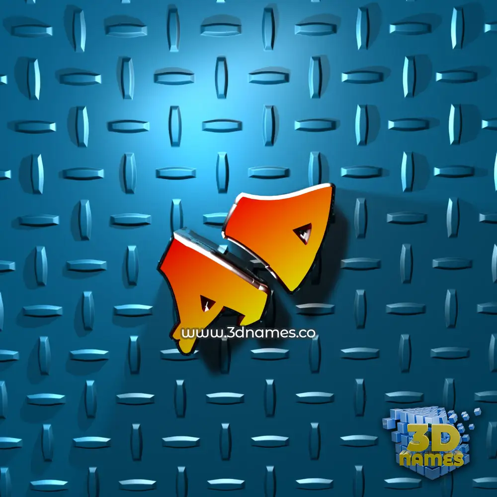 ad in Grid Style style - 3D name wallpaper