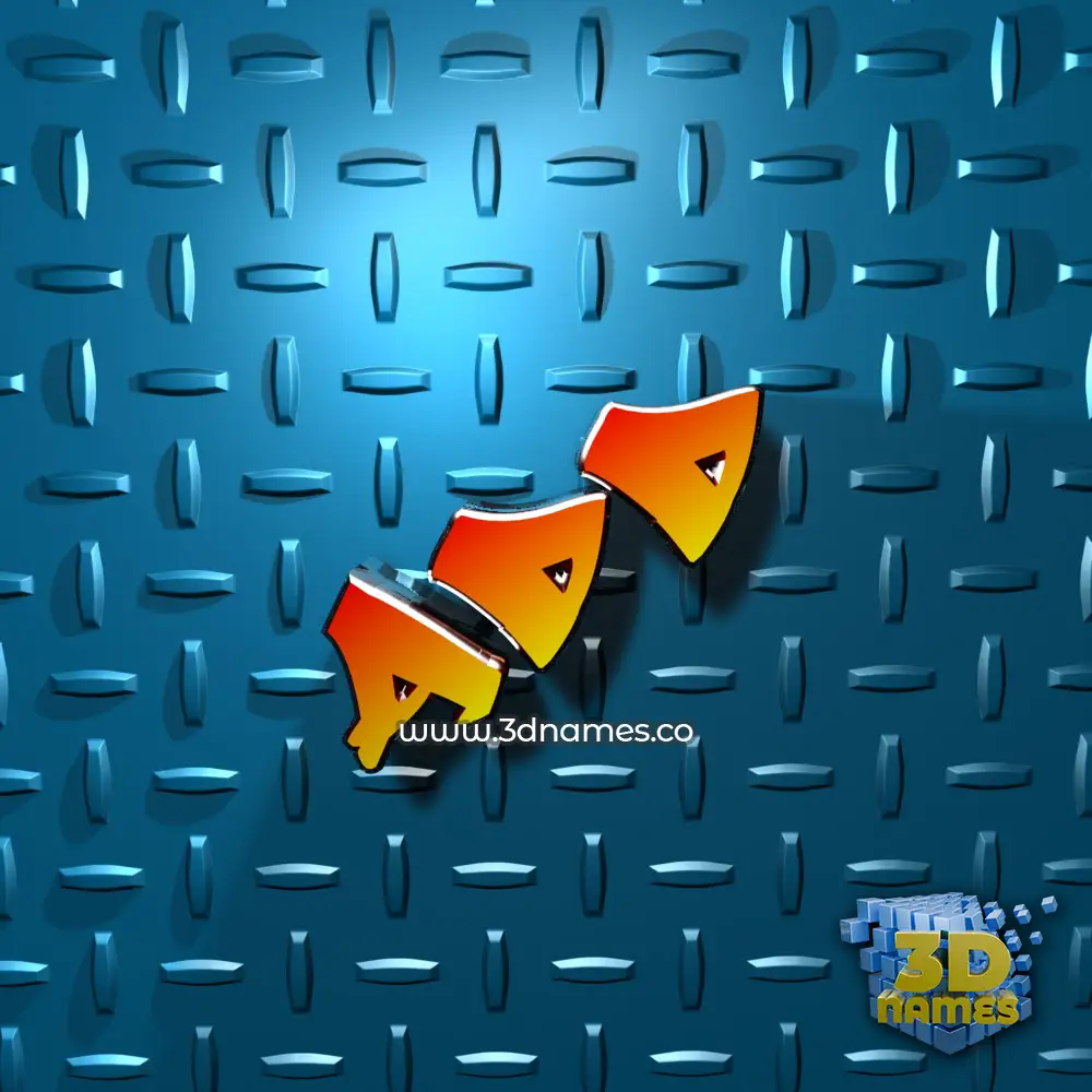 add in Grid Style style - 3D name wallpaper