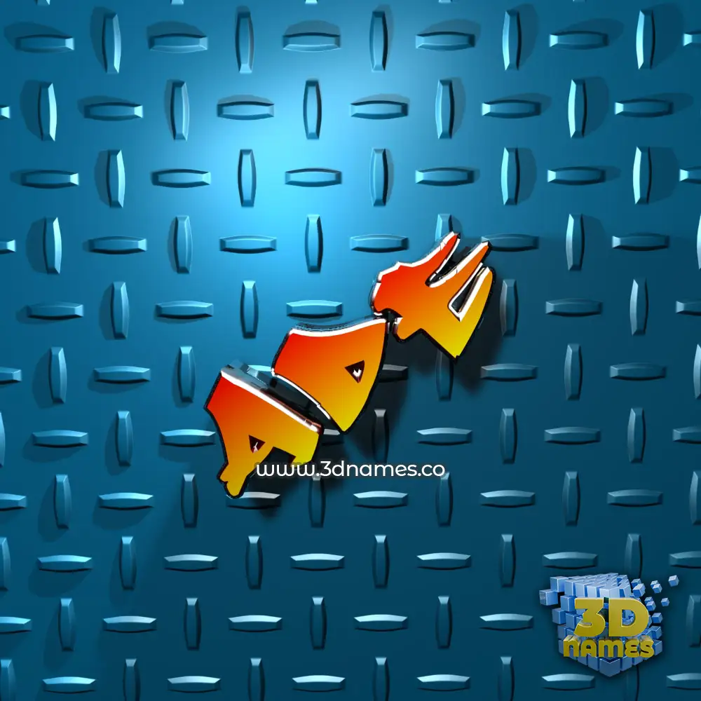 ade in Grid Style style - 3D name wallpaper
