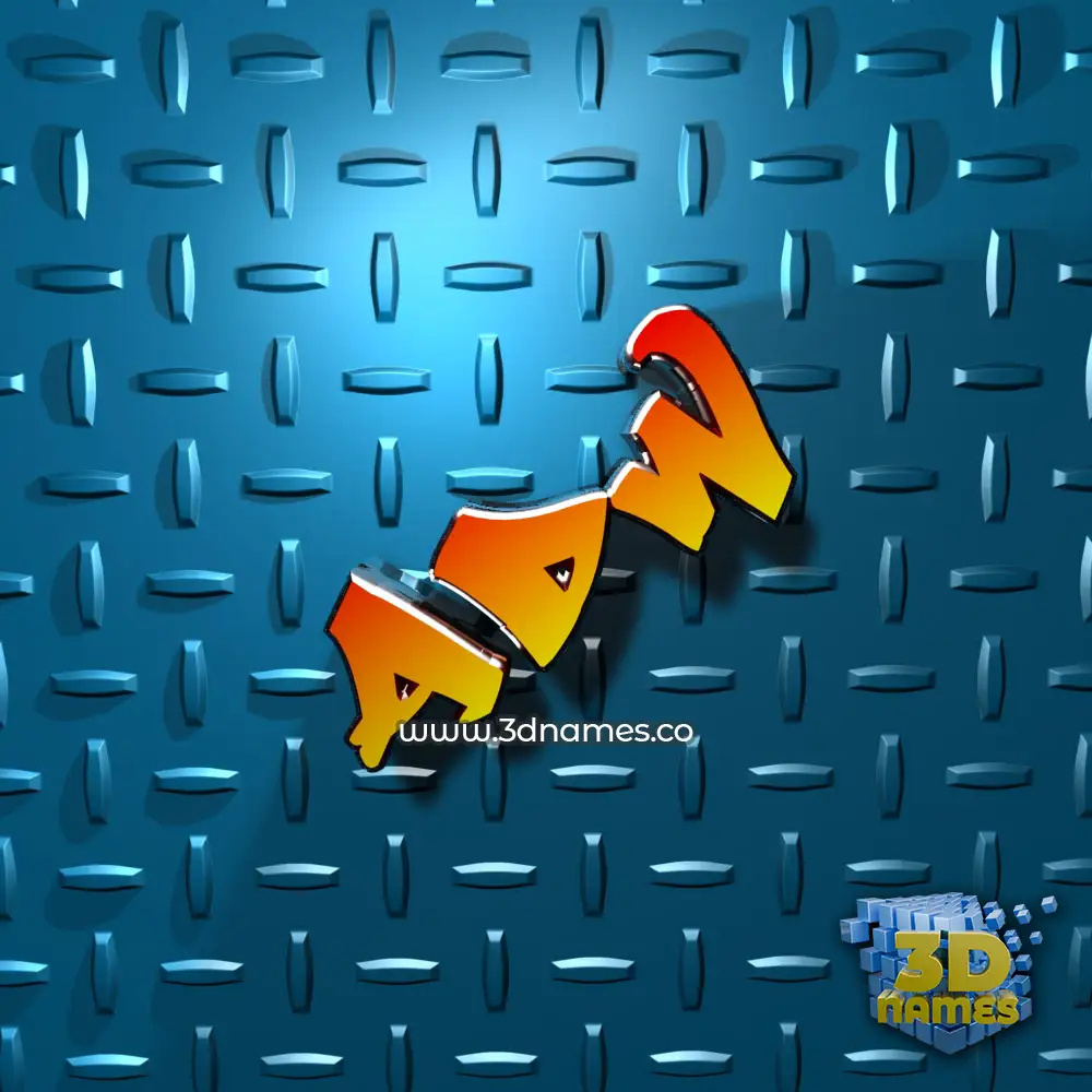 adw in Grid Style style - 3D name wallpaper
