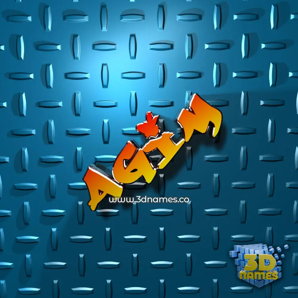 agim in Grid Style style - 3D name wallpaper