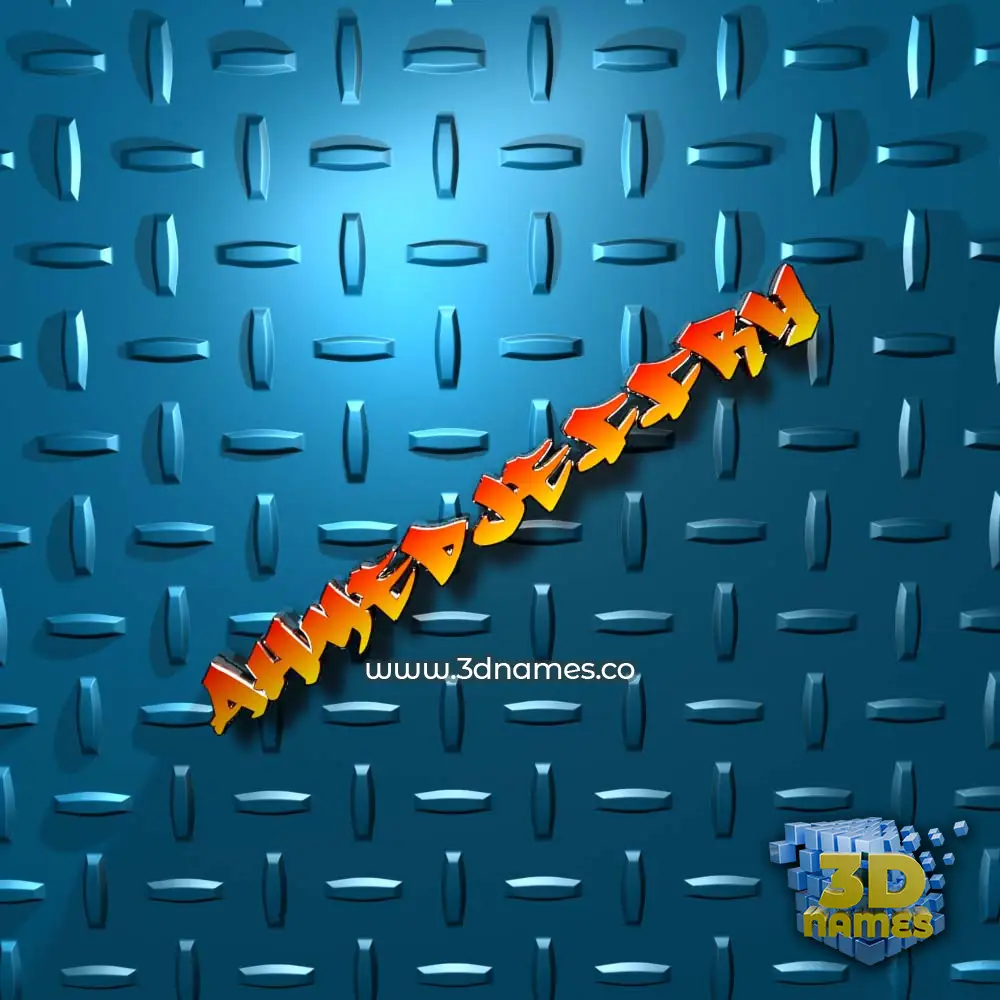 ahmedjeffry in Grid Style style - 3D name wallpaper