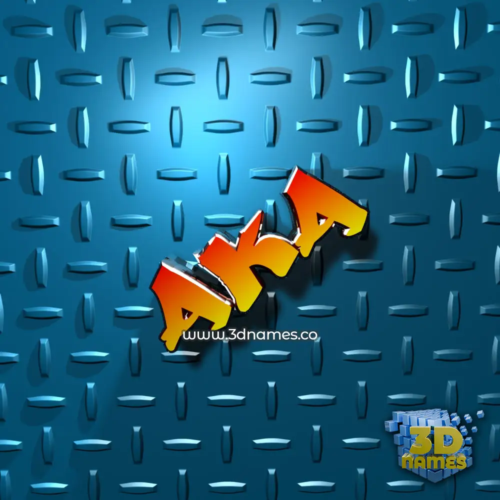 aka in Grid Style style - 3D name wallpaper