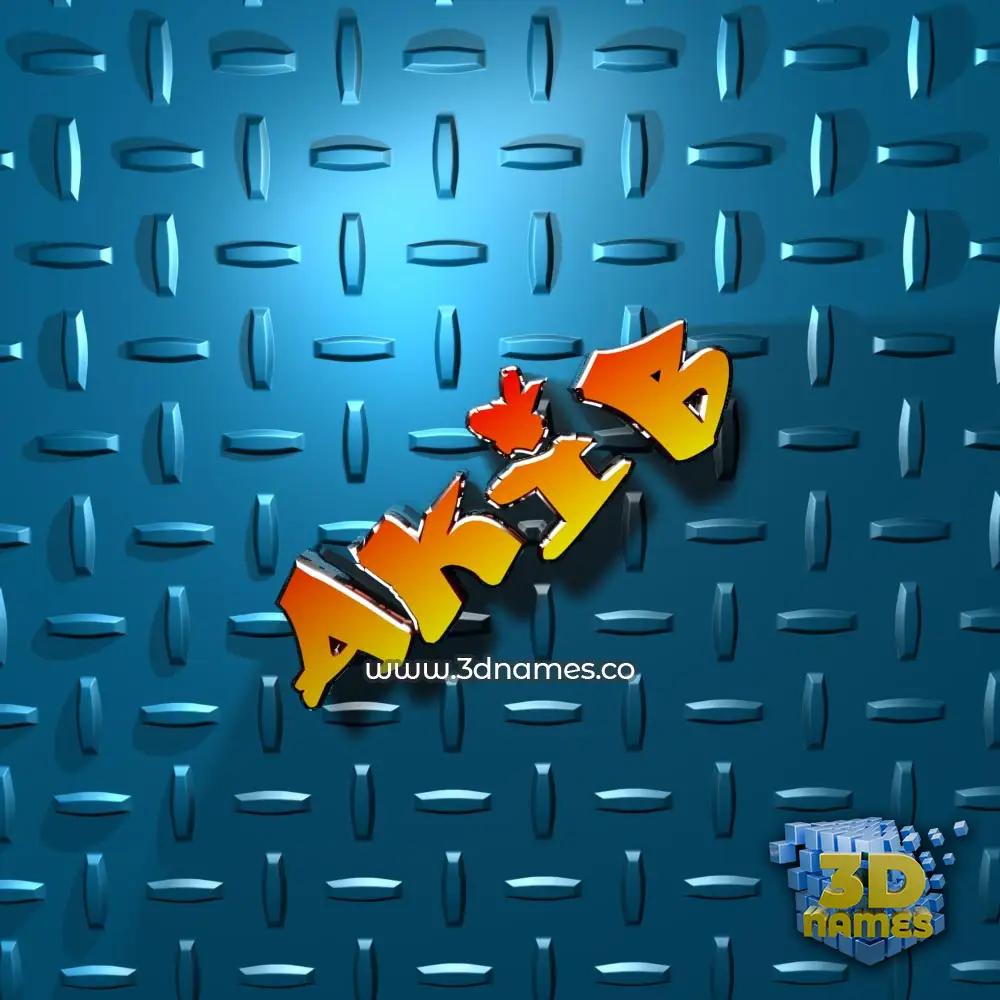 akib in Grid Style style - 3D name wallpaper