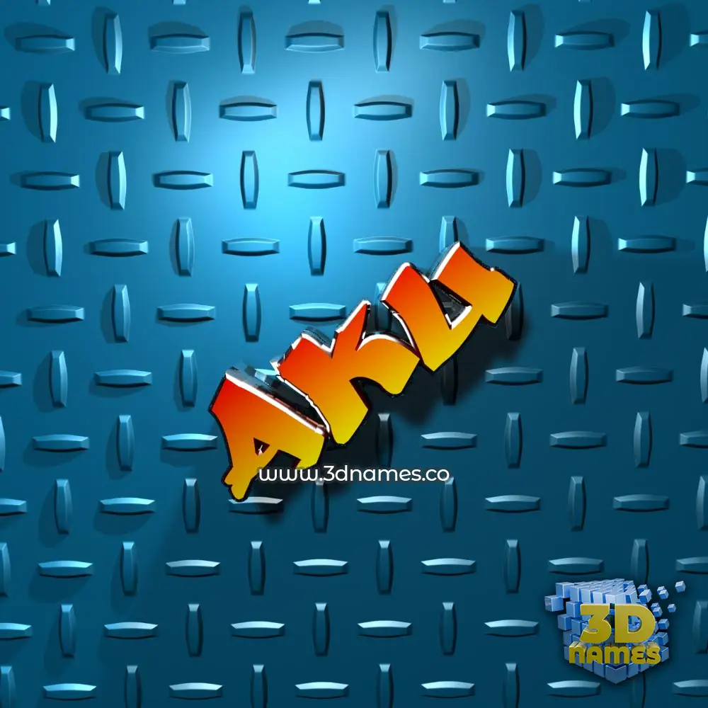 aku in Grid Style style - 3D name wallpaper