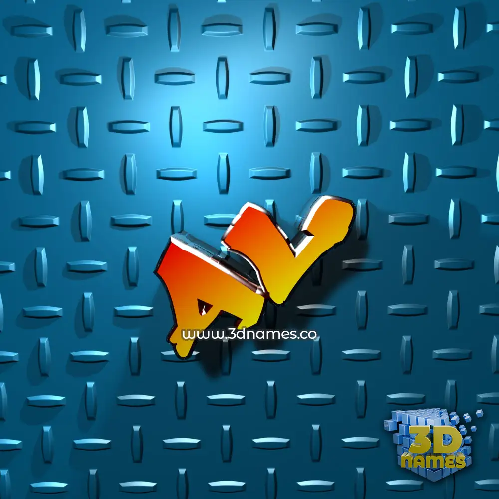 al in Grid Style style - 3D name wallpaper