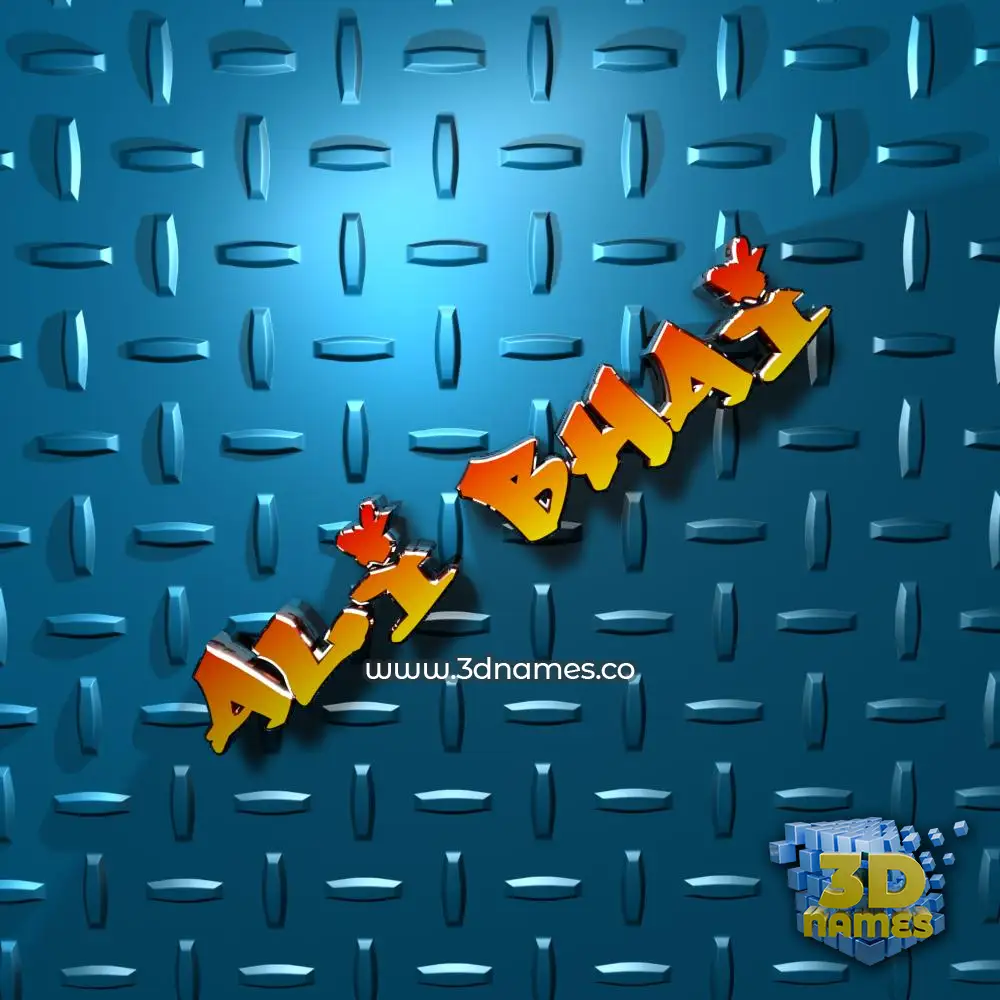 ali bhai in Grid Style style - 3D name wallpaper