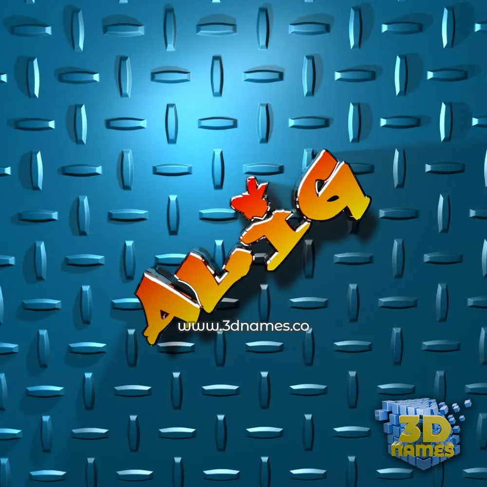 alig in Grid Style style - 3D name wallpaper