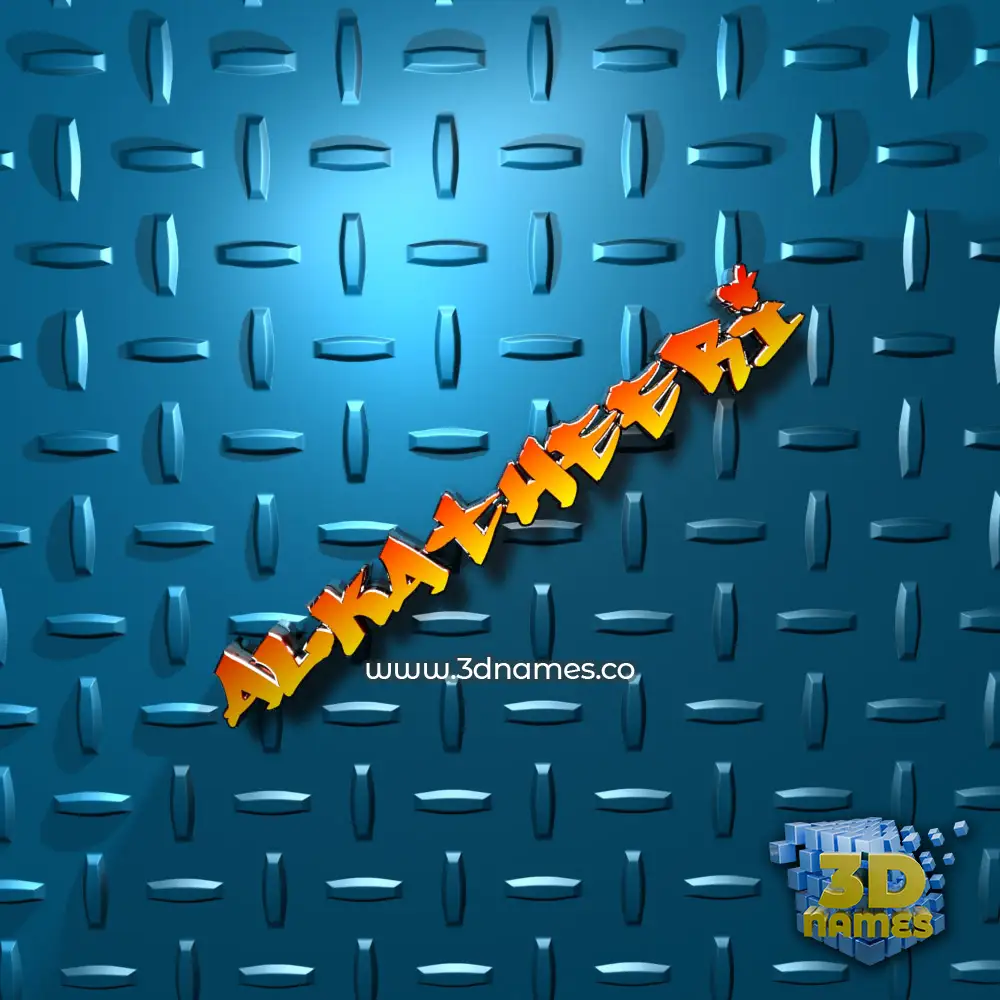 alkatheeri in Grid Style style - 3D name wallpaper