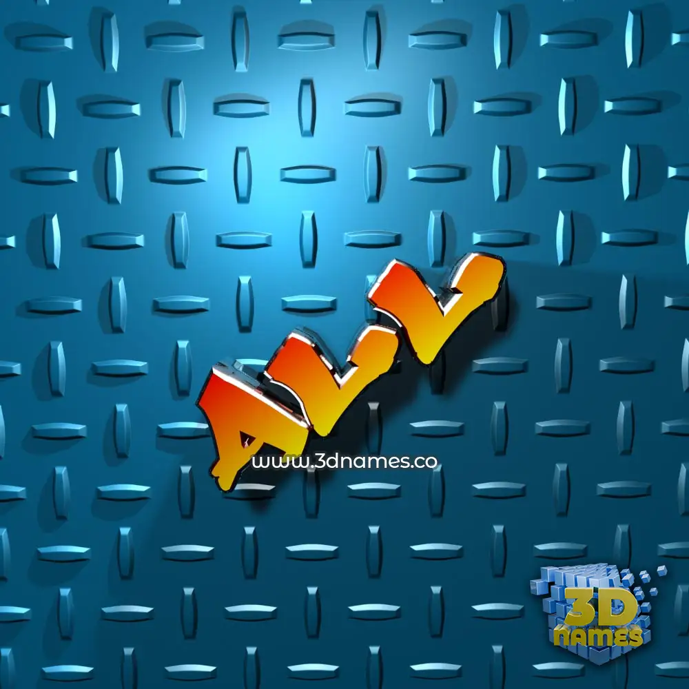 all in Grid Style style - 3D name wallpaper