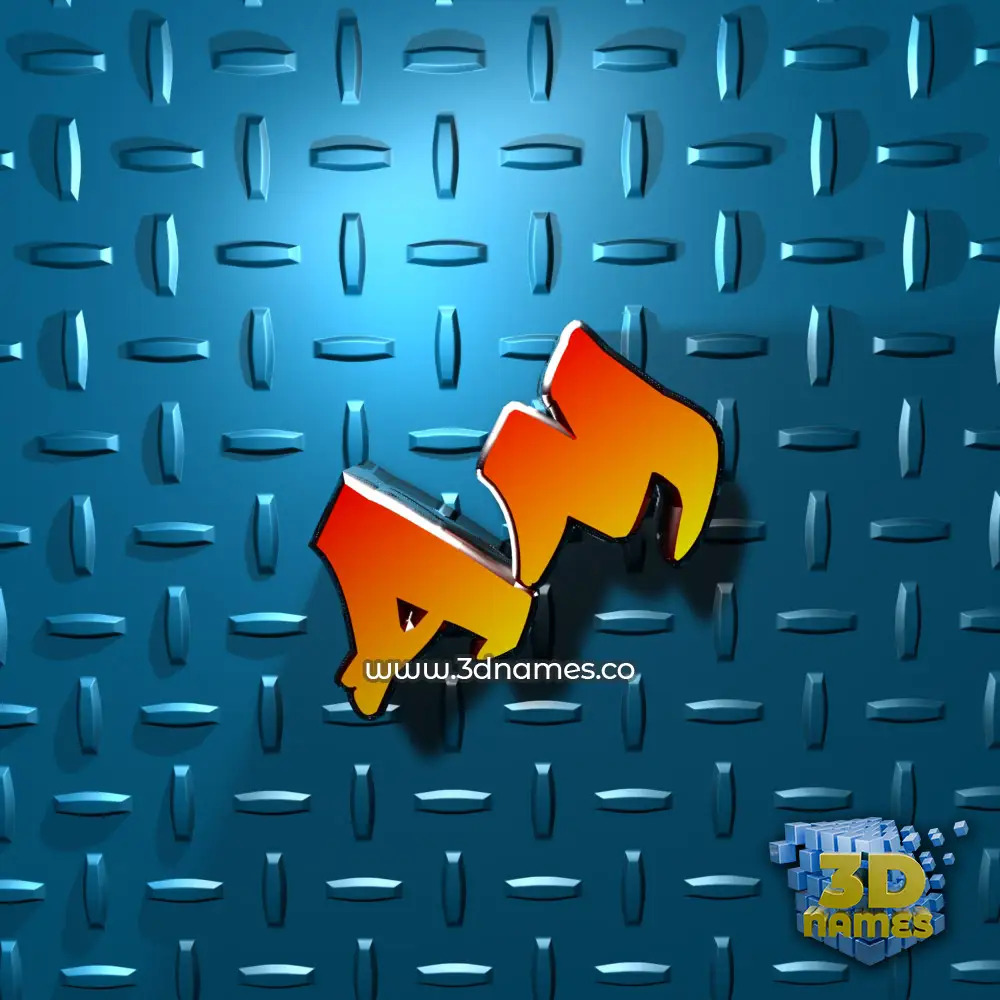 am in Grid Style style - 3D name wallpaper