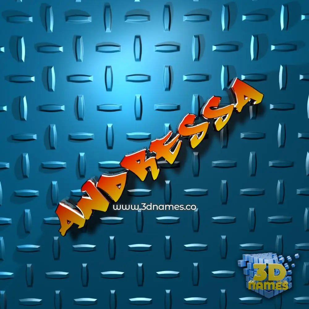 andressa in Grid Style style - 3D name wallpaper