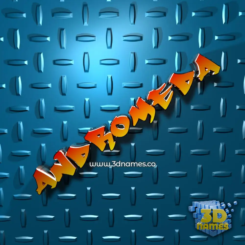 andromeda in Grid Style style - 3D name wallpaper