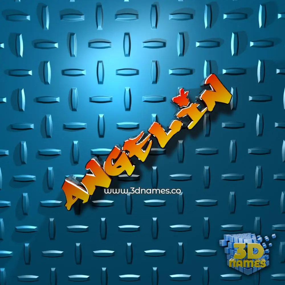 angelin in Grid Style style - 3D name wallpaper
