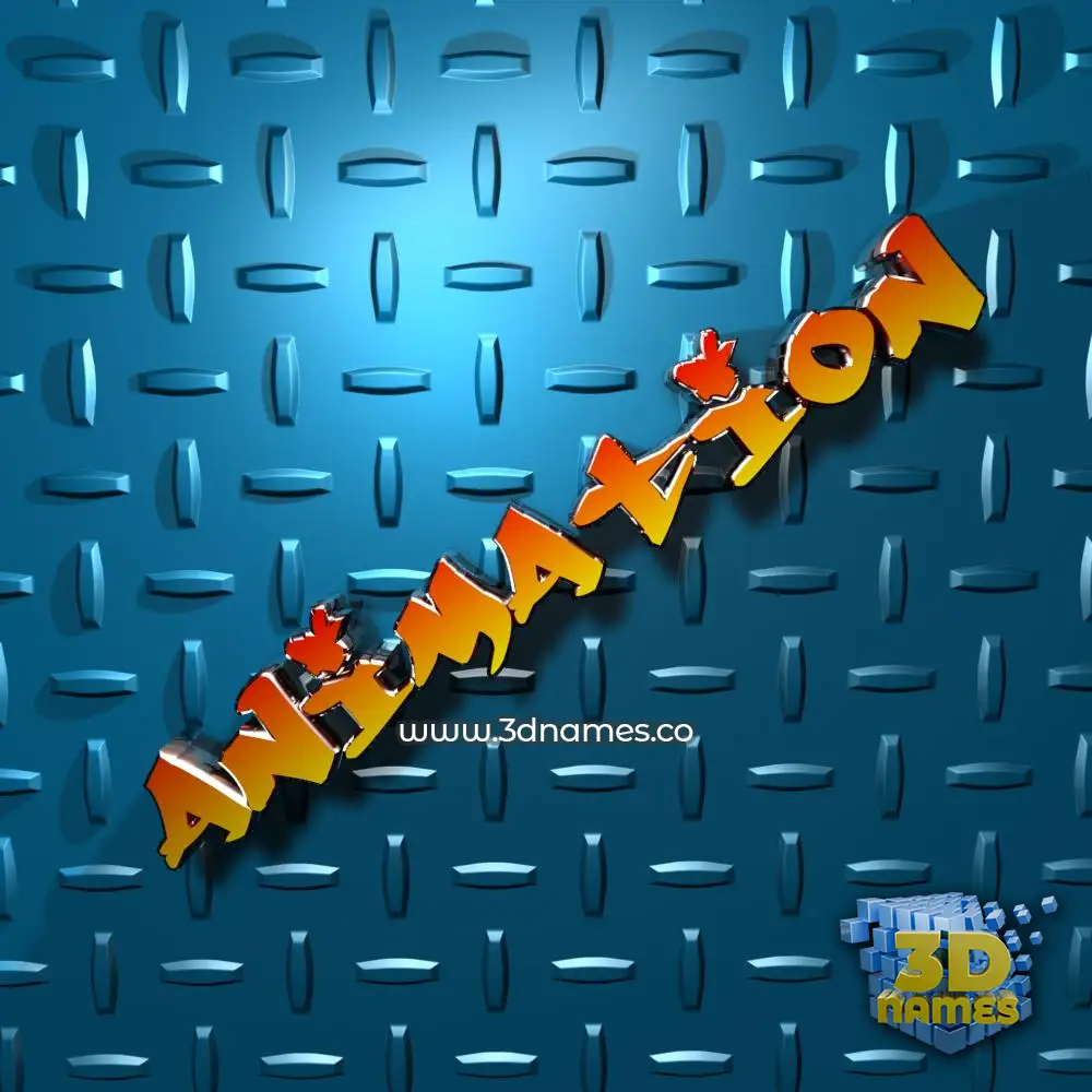 animation in Grid Style style - 3D name wallpaper