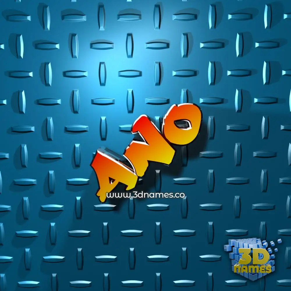 ano in Grid Style style - 3D name wallpaper