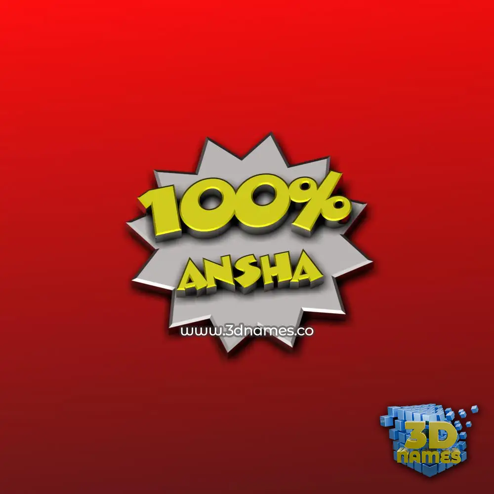 ansha in Grid Style style - 3D name wallpaper