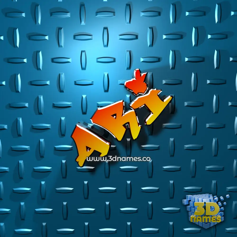ari in Grid Style style - 3D name wallpaper