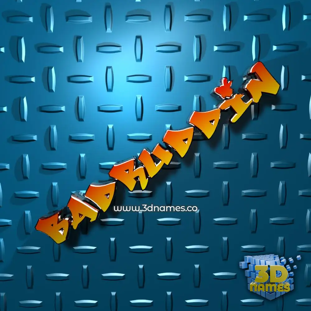 badruddin in Grid Style style - 3D name wallpaper
