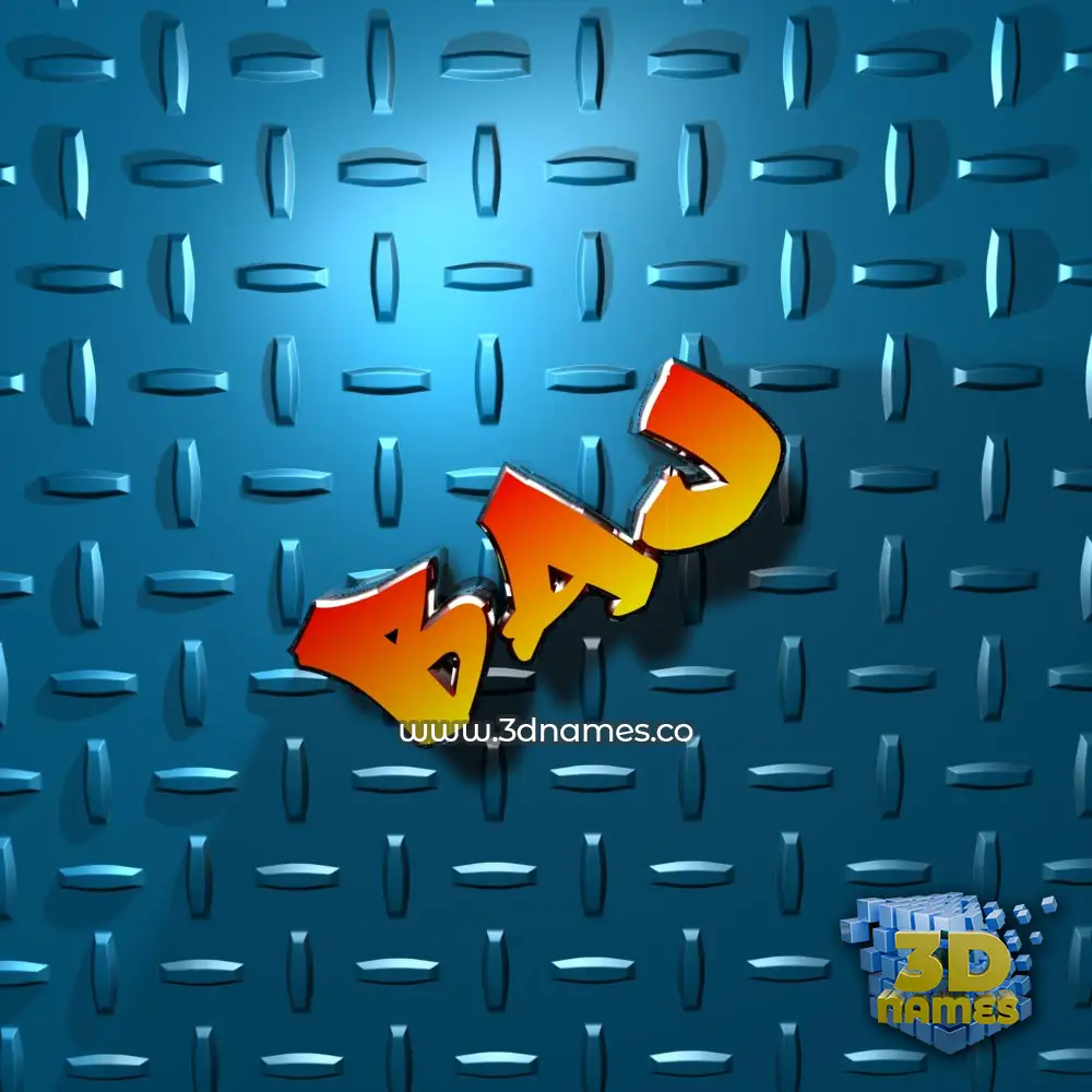 baj in Grid Style style - 3D name wallpaper