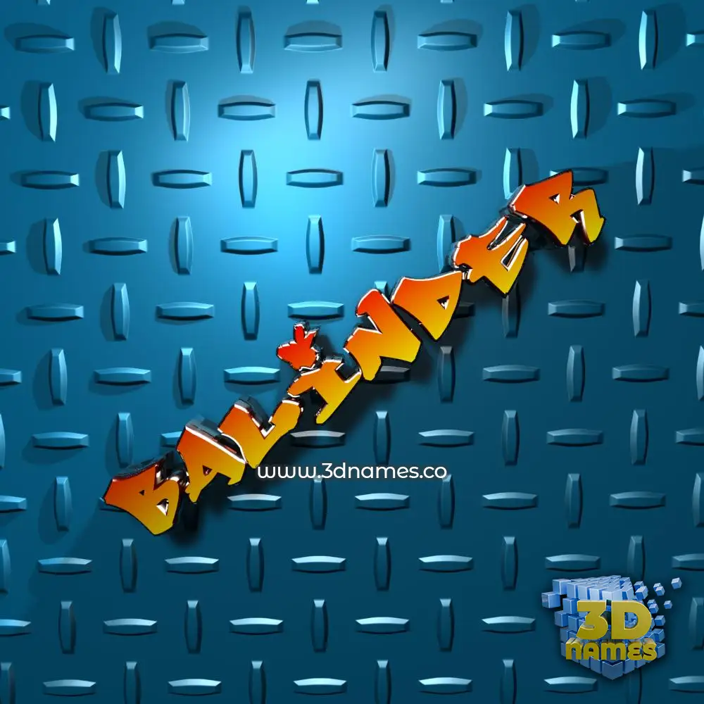balinder in Grid Style style - 3D name wallpaper