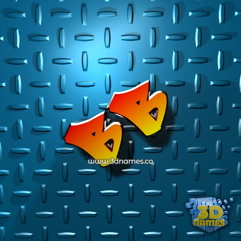 bb in Grid Style style - 3D name wallpaper