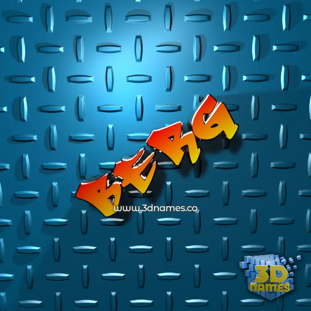 berg in Grid Style style - 3D name wallpaper