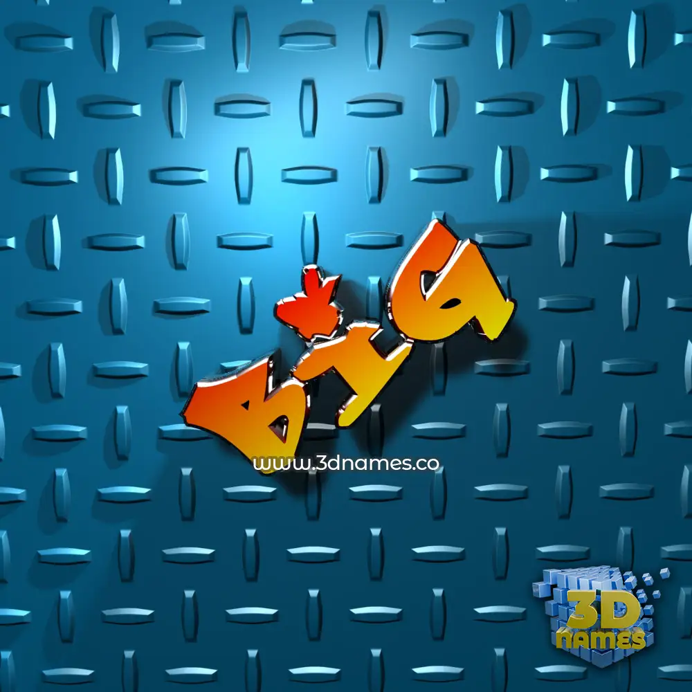 big in Grid Style style - 3D name wallpaper